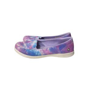 Skechers Womens Tie-Dye Flats Slip-On Canvas Shoes Comfortable Casual Wear Size